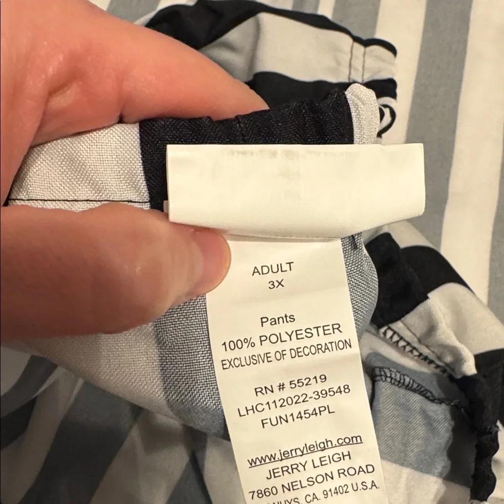 Beetlejuice Suit - Black and White Striped - Mens Size 3X